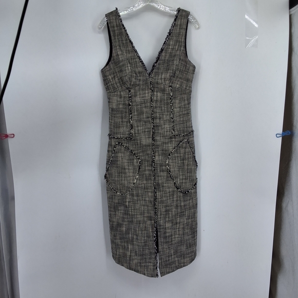 RACHEL Rachel Roy Dresses & Skirts - RACHEL Rachel Roy Black and Gray Tweed Midi Dress